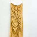 Likely Ali Yellow Star Strapless Ruffle Midi Dress Photo 1