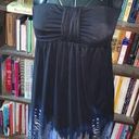 Soma  luxe navy blue dipped hem M midi sundress Photo 0