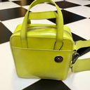 Kara Pinch Shoulder Leather Bag Lemon Lime Yellow-Green Citrus Highlighter Neon Photo 13