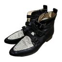 Jimmy Choo  Black and Snake Embossed Leather Marlin Boots Photo 2