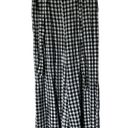 Lulus NEW  Black White Gingham Plaid Wide Leg Culottes  High Waisted Pants Small Photo 1