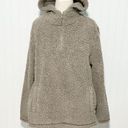 UGG Koolaburra by  Women's Brushed Back Sherpa Hoodie Pullover Top Tan Small Photo 9