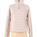 Thread and Supply  Pink Striped Quarter-zip Pull Over Sweatshirt Photo 0