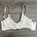 Good American NWT  Crinkle Always Fits Twist Bikini Top Ivory White Size 3/Large Photo 1