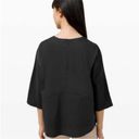 Lululemon  Black Live To Layer Black Scoop Neck Running Shirt Size 10 Photo 1