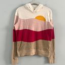 Faherty Sunset Stripe Azores Organic Cotton Pullover White Hoodie Photo 2