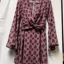 Trixxie Size Small Dress Pink Floral‎ Bell Sleeve Sheer Lined Spring BD1703 Photo 7