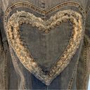 Brighton  Blue Denim Jean Jacket blazer embellished studs size m medium EUC Photo 8