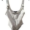 Forever 21 LG  white ribbed buckle  bodysuit Photo 0