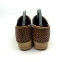 L.L.Bean  Brown Woven Leather Clogs Women's 7.5 US Photo 5