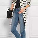 Madewell  Parcel Ivory with Black Stripe Double-Breasted Trench Coat Size Medium Photo 1