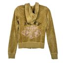 Juicy Couture Vintage  Track Jacket S Brown Velour Spell Out Zip Hoodie Y2K USA Photo 0