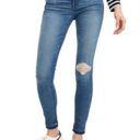 J.Crew NEW NWT  8" Toothpick Jean Newcastle Wash Let Down Hem Ripped Skinny 25 Photo 0