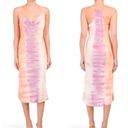 Young Fabulous and Broke Young, Fabulous & Broke Satin Pastel Tie Dye Cowl Dress Photo 2