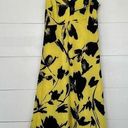 Jason Wu  Women’s 4 Yellow Black Floral Midi Dress Photo 0