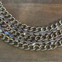 ALDO gold tone multi chain rhinestone collar necklace Photo 4