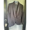 ZARA  Basic Basic Satin Lapel Long Sleeve Blazer Jacket Black Size L Photo 5