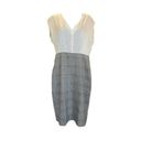 Rebecca Taylor  TAILORED Plaid and Silk Dress - size 8 Photo 1