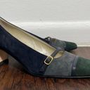 Talbots  Green Grey Black Heels With Buckle Embellish Photo 3