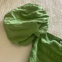 Revolve Green Puff Sleeve Top Photo 2