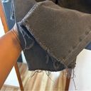 American Eagle  Faded Black Unfinished Hem High Rise Ankle Mom Jeans Size 4 Photo 5