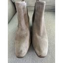 Anne Klein  Women's Parson Chelsea Boots Taupe Suede Ankle Booties 8M Block Heel Photo 1