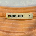 Marine layer  Cropped Textured Stripe Crew Neck Top Peach Size Small Photo 6