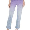 7 For All Mankind High Waist Ombré Cropped Straight Jeans Photo 0