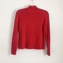 Tahari  Red Mock Neck 100% Cashmere Sweater Medium Photo 4