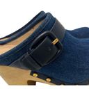 Veronica Beard  Dacey Buckle Platform Clogs Eclipse Blue Denim Mules Slip On 6 Photo 7