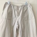 L.L.Bean  Classic Fit Sunwashed Pants Straight-Leg Crop Cotton Beige Size L Pet Photo 1