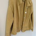 Knit Crochet Jacket Tan Size L Photo 1