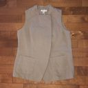 Coldwater Creek A symmetrical vest with button closing by  cotton vest size small Photo 2