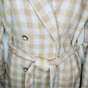 Aura  It's A Look Beige Plaid Coat Tie Double Breast Pearl Button M J NWT Photo 6