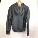 Bebe  Sport Gray & Black Mong Sleeve Hoodie Logo Sweatshirt XL NEW Photo 1