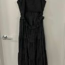 Heartloom Black Floral Ruffle Midi NWT Dress- Large Photo 1