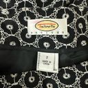 Talbots  Black & White Floral Embroidered Silk Blend Cropped Ankle Pants Sz 2 P Photo 4