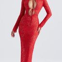 House Of CB  Lisandra Red Lace Maxi Dress XS Photo 0