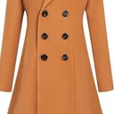 APTRO Women's Wool blend Double Breasted A Line long Pea Coat Camel Size XS NWT Photo 1