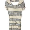 Chaser  Dress MEDIUM Blue White Striped Scoop Neck Open Back Elastic Waist Casual Photo 0