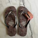 Havaianas Flip Flops Carnaval Black Sparkle Glitter Confetti Photo 4