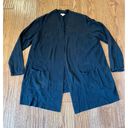 J.Jill  black long pocket front cardigan lp Photo 1