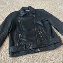 Amuse Society Black Vegan Leather Jacket - Moto Jacket Size Small Photo 0