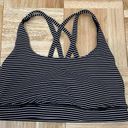 Lululemon  Energy Bra Long Line in Mod Stripe Black & White Size 4 Photo 4