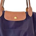 Longchamp  Le Pliage Nylon Tote Large Bag - Plum Purple Photo 1