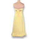 Cache Vintage  Dress Yellow Convertible Strap Jewel Open Bow Detail Back Maxi Photo 8