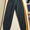 Aviator Nation 5 Stripe Sweatpants - Charcoal Photo 2