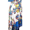 Flying Tomato  Dress XS Off Shoulder Hi-Lo Blue White Floral Photo 7