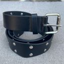 Guess  Jeans black faux leather belt with silver studs Size small (42 inches) Photo 5