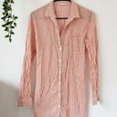 For Love & Lemons  Isla Stripe Lace Up Button Down Swim Shirt Cover Up Sz S Photo 1